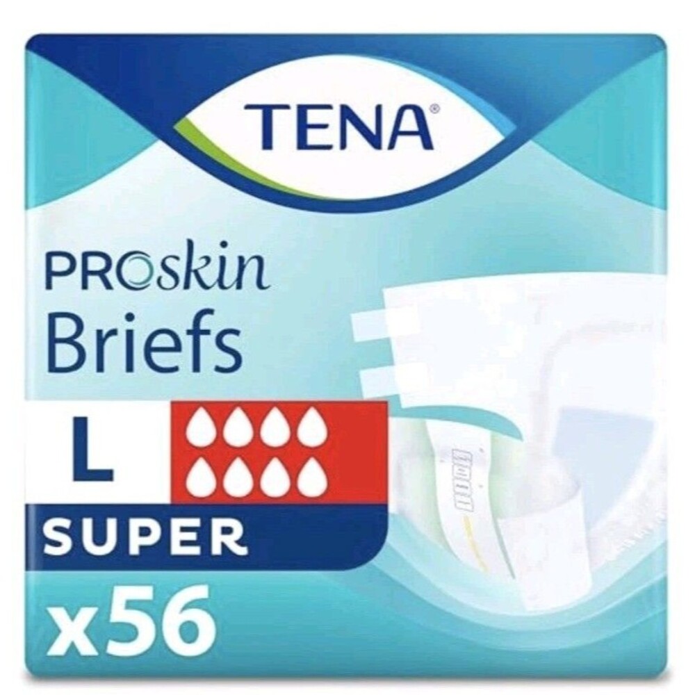 TENA ProSkin Large Adult Briefs 56 Ct – Leak Protection Incontinence Diapers